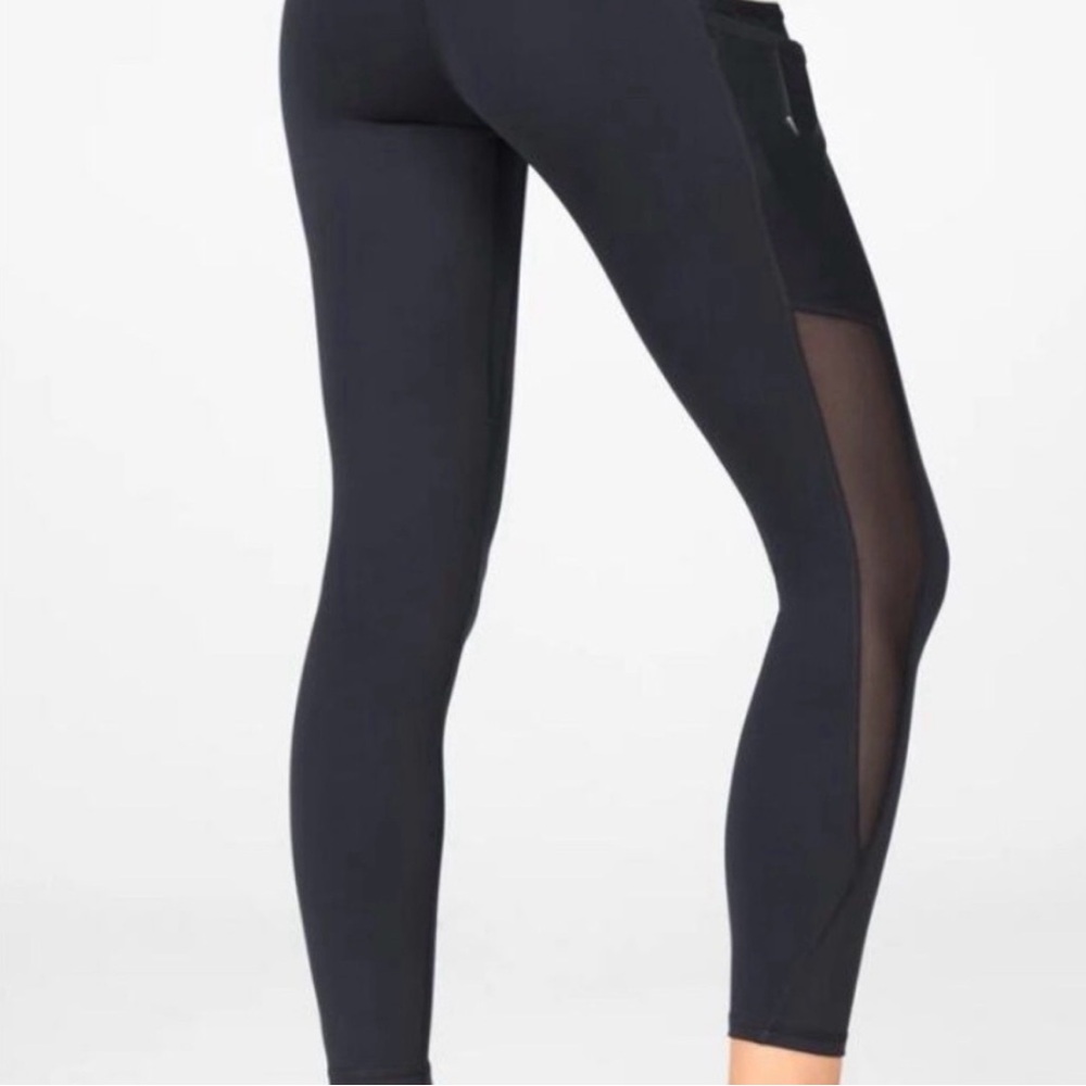 Fabletics Black Mesh Panel Leggings - image 1